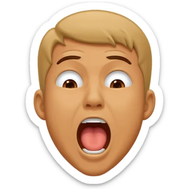 man Yawning without Hand sticker