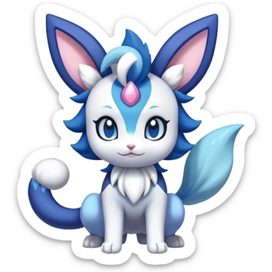 Colorful Sylveon-Meowstic-Suicune-hybrid sticker