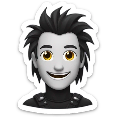 happy-goth-man sticker