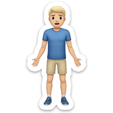 guy having pain full body sticker