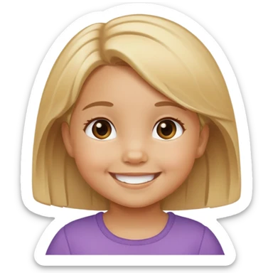 tan toddler girl with light brown/blonde hair  sticker