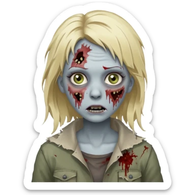 Mulher zumbi de cabelo loiro sticker