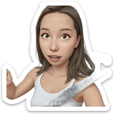 girl in car interior sticker