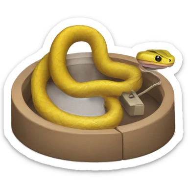 a snake in a mouse trap sticker