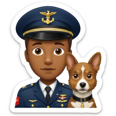 Marines brown Aussie dog sticker