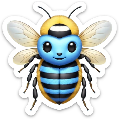 blue bumblebee sticker