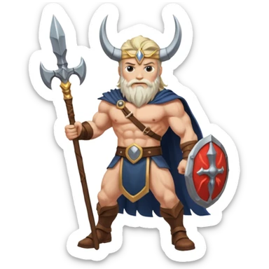 odin with Gungnir spear sticker