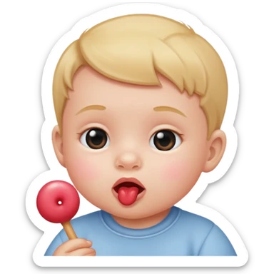 baby with sucker sticker