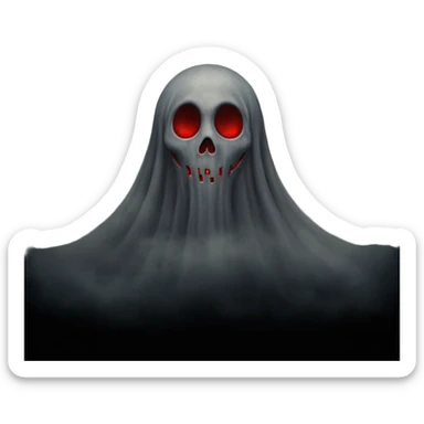 Dark horror wallpaper, 1080x2400, smoky grey charcoal background, subtle eerie light, misty fog, floating dust ("dhoasha dhoasha"), centered distressed text "ROJONI" with faint red smears and inner shadow, cinematic grain, spooky vibe --ar 9:20 --v 5 sticker