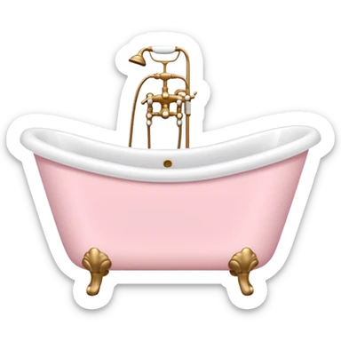 Light pink bathtub sticker