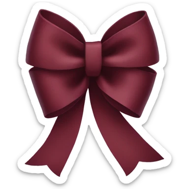 wine red bow sticker