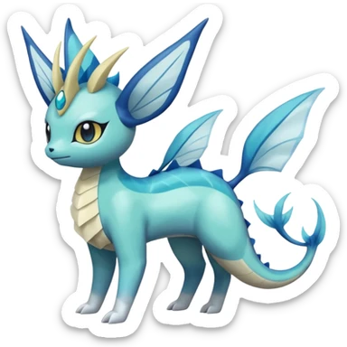 Faerie-Vaporeon-Mezprit-Meloetta-Palkia-Pokémon, full body sticker