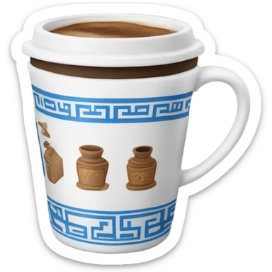 New York Greek coffee cup sticker