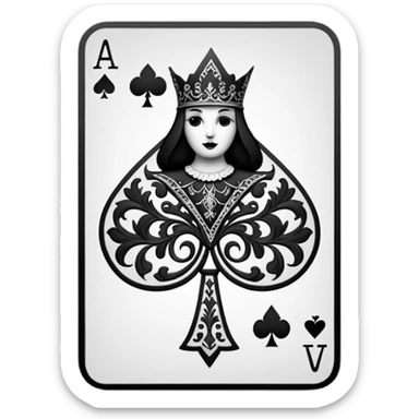Jack of Spades playing card sticker