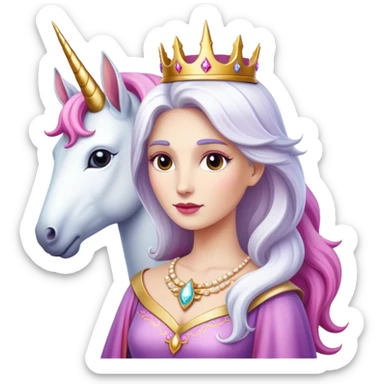 Queen of unicorns  sticker