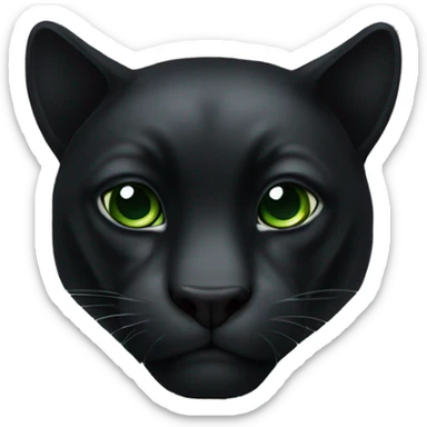 Animal pantera negra con ojos verdes sticker