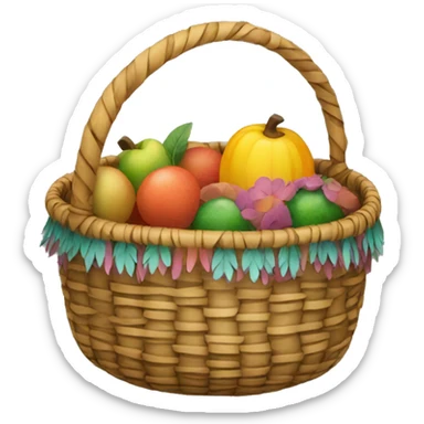 Boho basket sticker