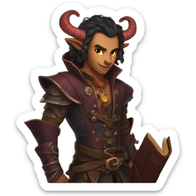 Tiefling bard  sticker