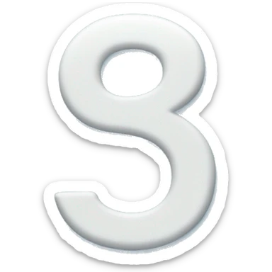 letter i connected to number3 with blue background sticker