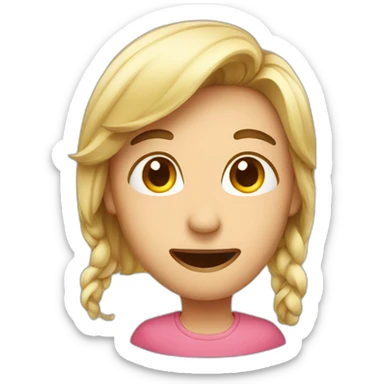 person blushing sticker