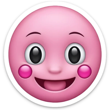 Pink emoji with piercings sticker
