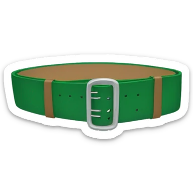 green martial arts belt sticker