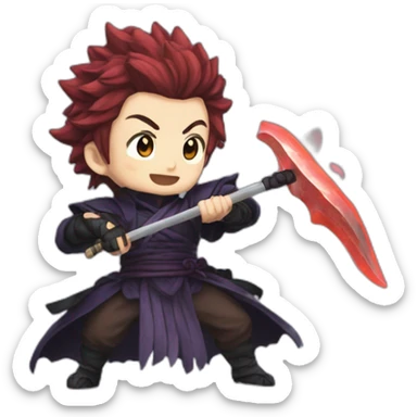 Tanjiro kamado démon slayer sticker