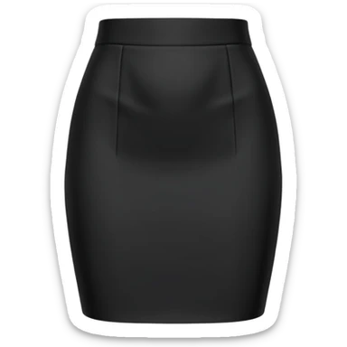 plain isolated black mini pencil skirt sticker
