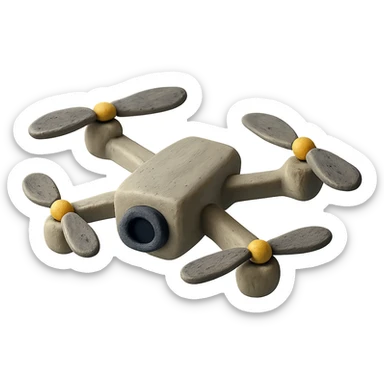 claymation style drone sticker