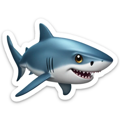 shark wit star eyes sticker