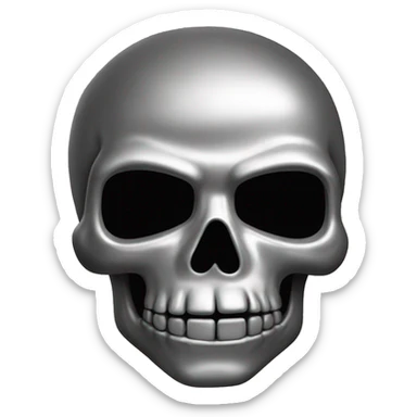 Metalic skull sticker