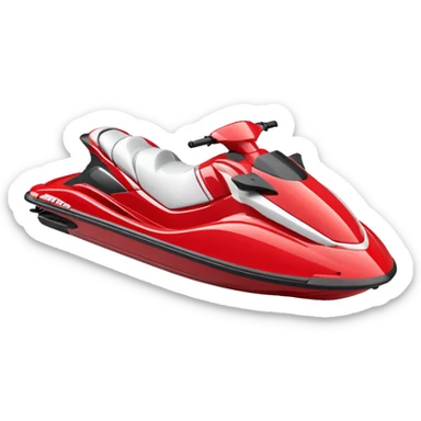 red and white jet ski facing right sticker