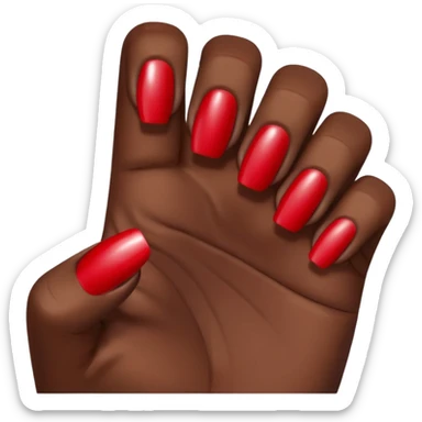 Emoji like this 💅🏾 but with cherry red nail polish  sticker