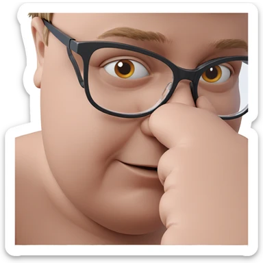 boy with glasses portrait sticker