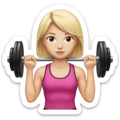 gym chica rubia pesas sticker