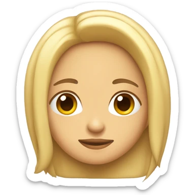 Chica blanca con pelo liso dormida  sticker