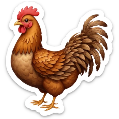 High resolution of A hen  sticker