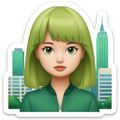 Debby Ryan (straight bangs) in Big City Greens sticker