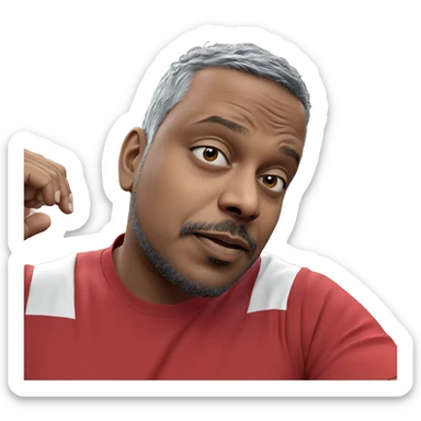 male portrait with facial hair sticker