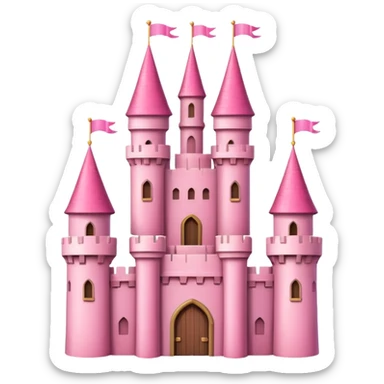 castle with pink colours sticker
