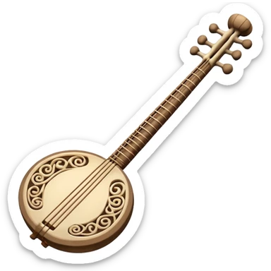 prehistoric musical instrument sticker