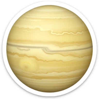 Venus planet emoji, pale grayish yellow sphere, subtle soft haze, no visible features, simple and round, no text sticker