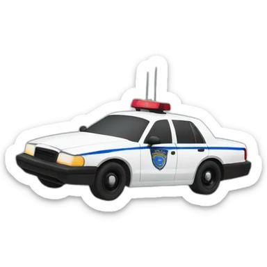 Drifting Police car  sticker