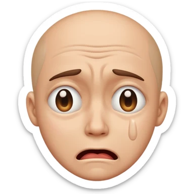 Crying kind of crazy looking sticker