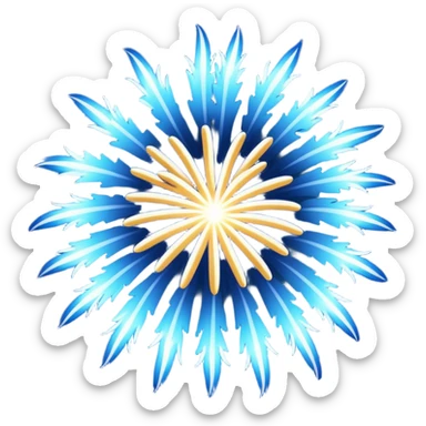 blue firework sticker