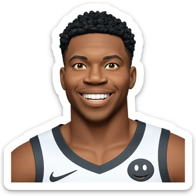 smiling dark-skinned boy portrait sticker