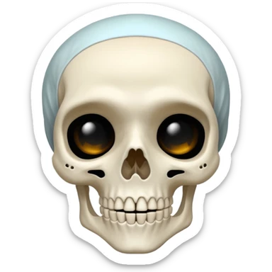 Shy Skeleton sticker