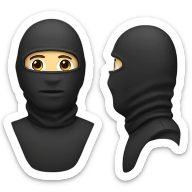 man with a balaclava sticker