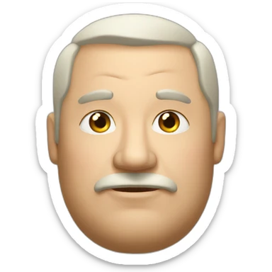 big fat russian man sticker