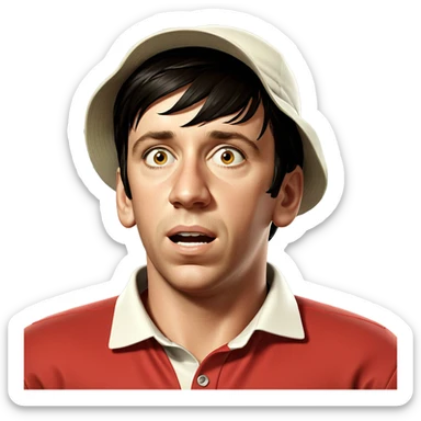 retro portrait of a boy sticker